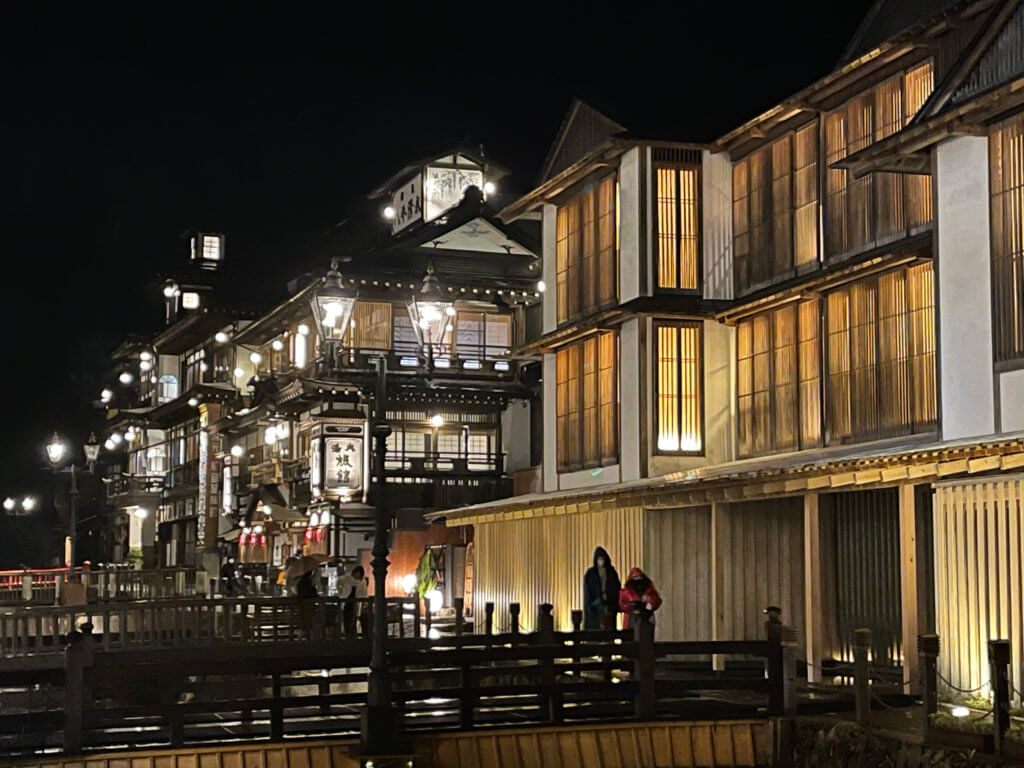 銀山温泉の夜景