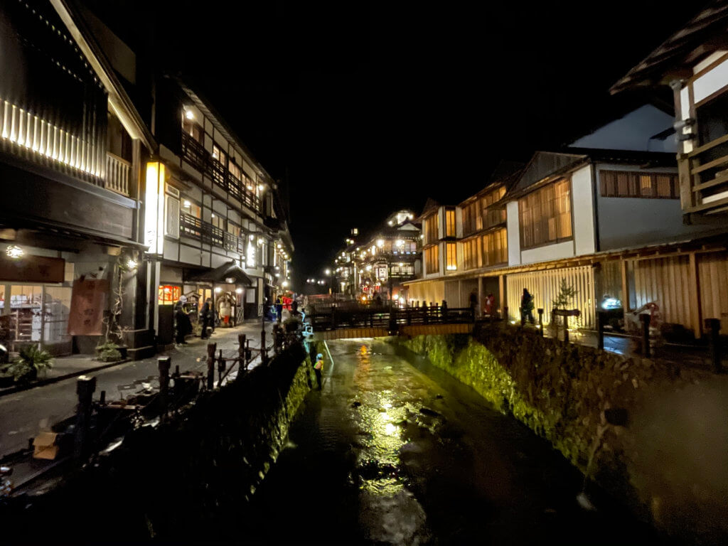 銀山温泉の夜景