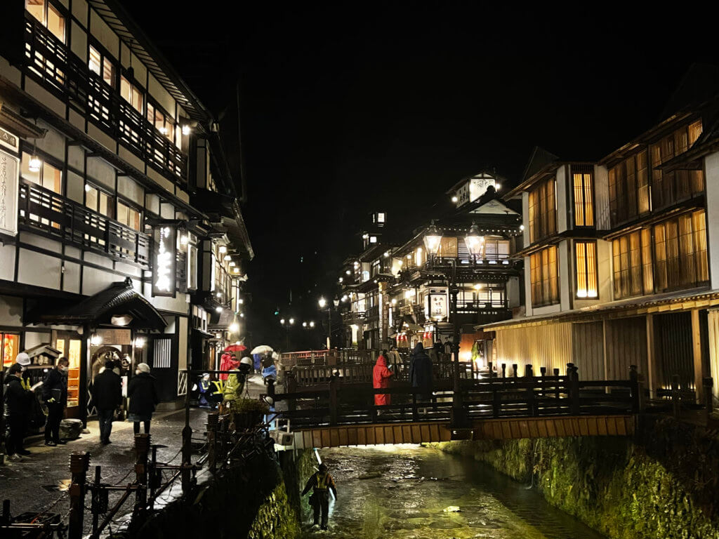 銀山温泉の夜景